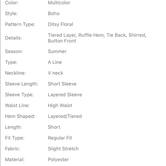 Ditsy Floral Tie Back A-Line Dress - Picture 3 of 4